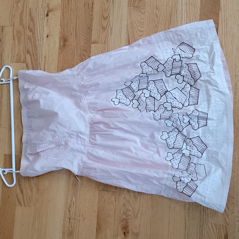 Retro Baby Pink Strapless Cupcake Dress